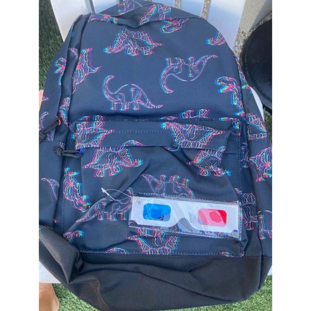 Cat & Jack 3D  Glasses Dino  Backpack , BlackMulti